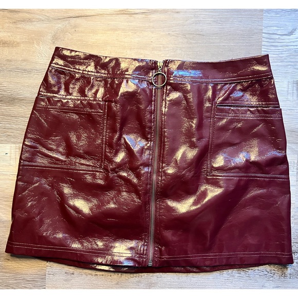 Wild Fable : faux leather zip mini skirt - Picture 2 of 10
